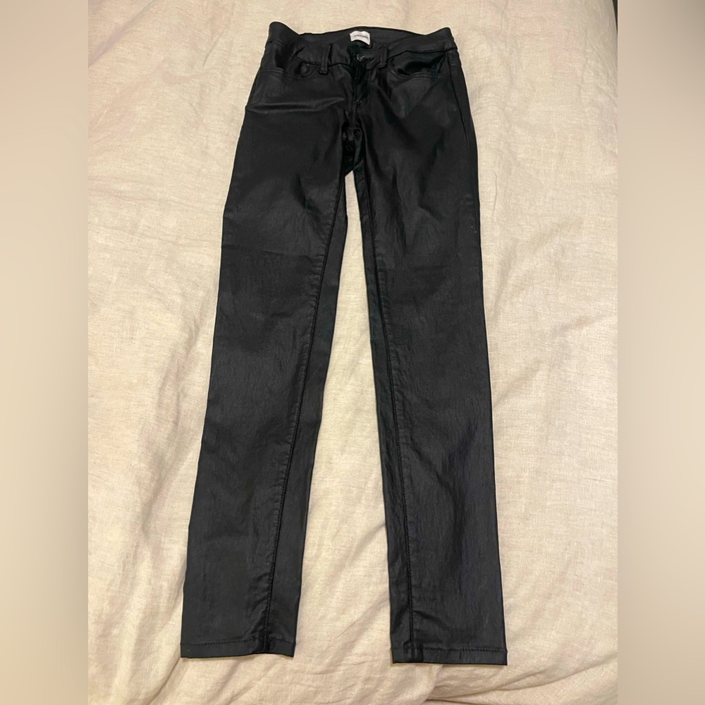 Sneak Peek- skinny, low rise leather pant